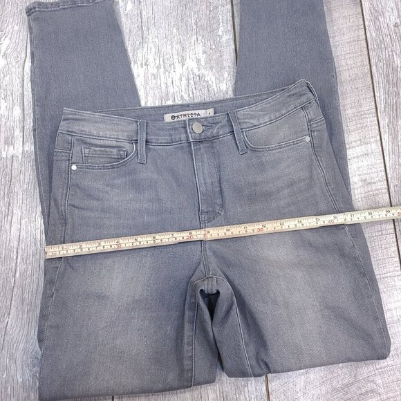 Athleta Womens Denim Sculptek Skinny Jeans Size 4 Gray Pants Mid Rise - Picture 7 of 13